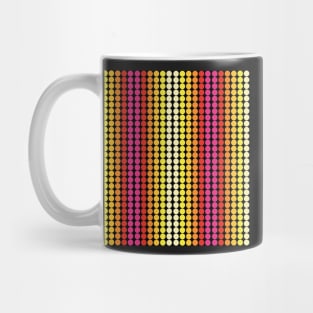 Dots color design yellow, orange, red, pink Mug